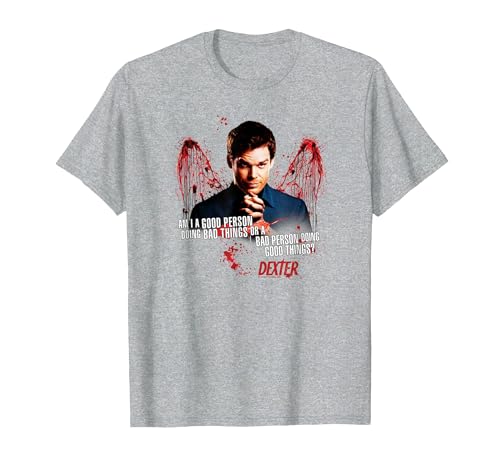 Image of Dexter Good or Bad T-Shirt, Men, Heather Grey, XX-Large