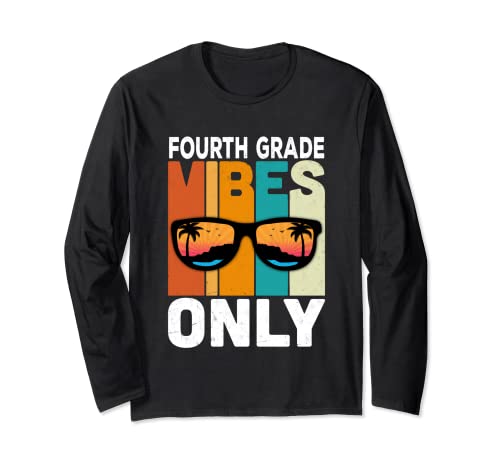 Fourth Grade Students Vintage Vibes Only Back To School Manche Longue