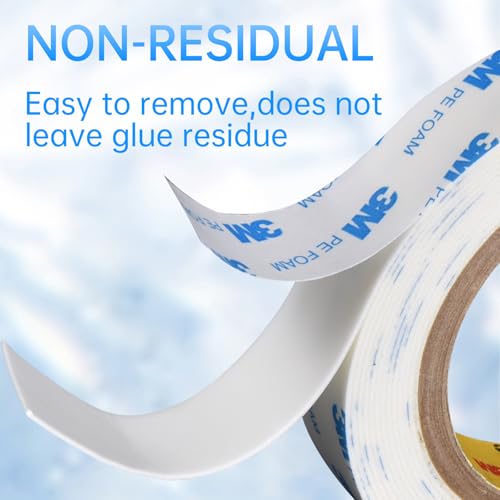 Image of Double Sided Foam Tape | 0.39 inch x16.5Ft| Strong Adhesive Vibration Resistant Tape for Indoor /Outdoor Paint Wall Picture Hanging Poster|Free Damage Mounting Heavy Duty Foam Tape(0.39in /10mm x 16.5ft)