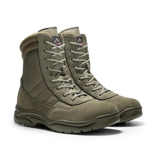 NORTIV 8 Men's Military Tactical Work Boots,Army Green,11 by NORTIV 8 - Used condition - Image 8