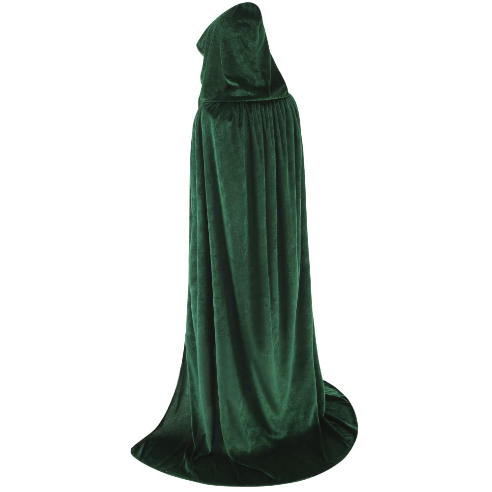 HAPNBCELE Blue Cloak Cape Hooded Men Women for Medieval Renaissance Halloween Cosplay Costume - Image 2