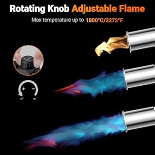 Sondiko Propane Torch Weed Burner, Ideal Weed Torch, Gas Welding Equipment, Heavy Duty Blow Torch with Turbo Trigger for Garden Stumps Wood Snow and Roofing