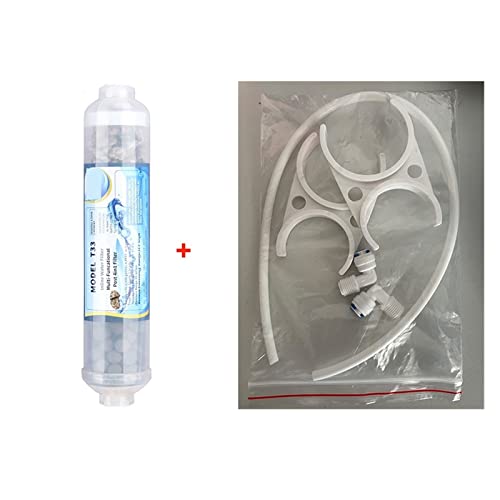 ZKLGS Impianto ad osmosi inversa, Mineralizzante Debole Alcalino Maifan Pietra Multistadio Filtro mit Raggi Infrarossi Lontani Filtro PH/Calcio con 2 Pz Connettore(6t 6 Points)