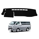 CARVANTA トヨタ ハイエース 200系 ダッシュボードマット 標準ボディ用 ダッシュボードカバー 車型専用設計 ダッシュマット TOYOTA HIACE 200 2004年8月～現行 日焼け対策 映り込み軽減 劣化防止 難燃繊維 カー用品 1枚セット (HIACE 200標準ボディ用, ブラック)