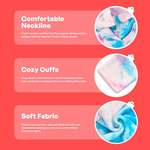 Giggling Getup Christmas Kids Robes, Hooded Girls Bath Robe, Girls Christmas Pajamas4