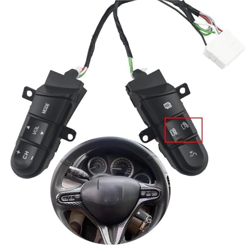 Boutons volant Civic 2006-2011 commande audio musique bluetooth rétroéclairage vert