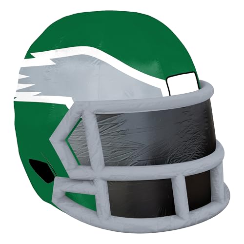 Sporticulture NFL Philadelphia Eagles 4ft Inflatable Retro Helmet with LED Lights & Built-in Blower - Merchandise Decor Ideal for Lawn, Front Yard, and Backyard Party Decoration