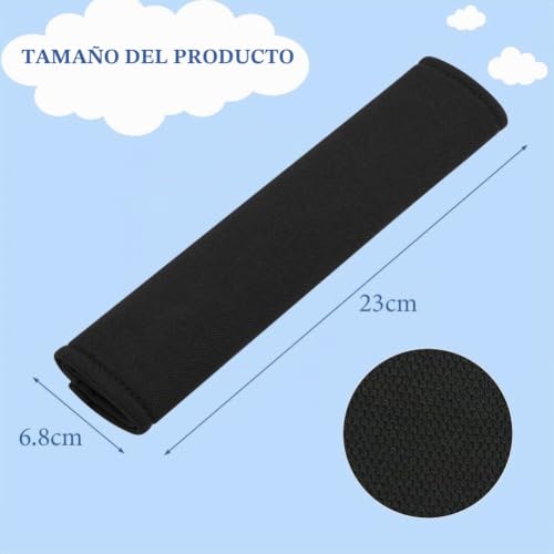 Miniatura 2 de Alaoo Protector Cinturon Coche Niños, 2pcs Almohadillas Cinturon Coche Niños, Almohadillas Para Cinturón De Seguridad De Viaje Adecuado Para Todas Las Estaciones Seda De Hielo