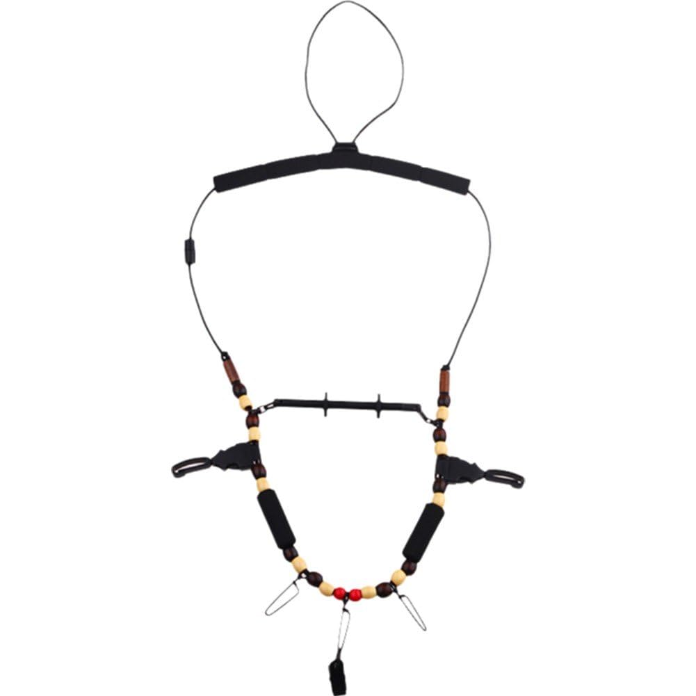Correa de paracord para cuello con soporte ajustable que organiza tus herramientas de pesca