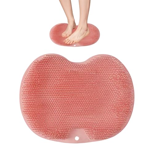 Nettoyeur de Pieds Douche | Tapis de Bain en Silicone Anti-Dérapant | Accessoire Exfoliant et Massant pour Pieds pour Salle Bain Spa Voyage Gym Soin Quotidien Peau Douce et Détente