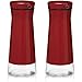 Olive Oil and Vinegar Cruet Dispenser Set with Elegant Glass Bottle and Drip Free Design by CHEFVANTAGE - Red