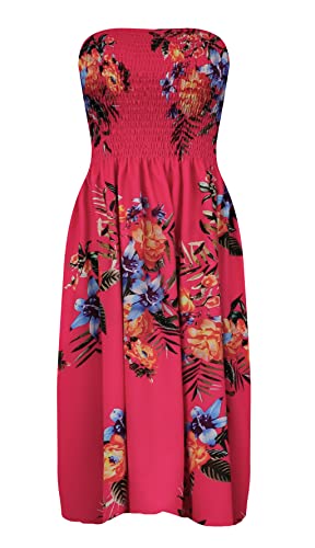 Image of Zyyfly Womens Summer Beach Dresses Strapless Cover Ups Dress Tube Top Sundresses