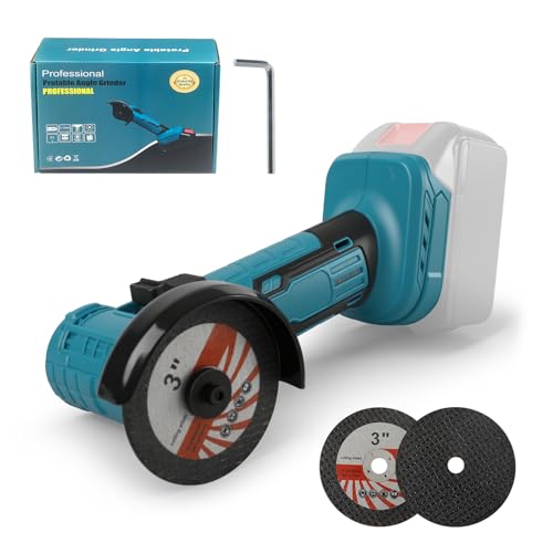 Mini meuleuse d'angle compacte sans balais pour batterie Makita 18 V/21 V (outil uniquement), outil de meulage sans fil 19 000 tr/min avec 2 disques de 7,6 cm, idéal pour la coupe et le meulage du