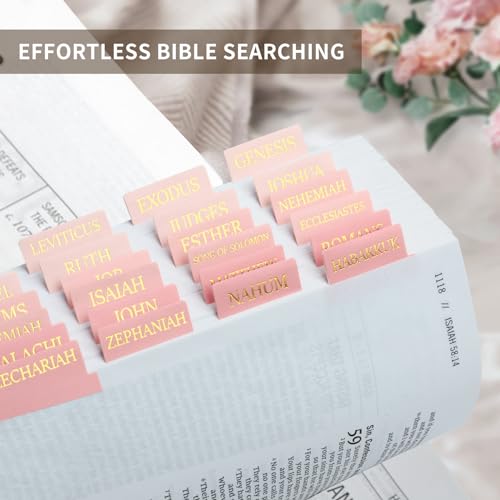 Image of Taja Bible Tabs, 75 Large Print Index Tabs for Women & Men