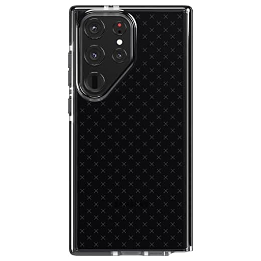 tech21 Evo Check for Samsung Galaxy S23 Ultra - Smokey Black 16ft Drop Protecion Shockproof Shock-Resistant and Scratch-Resistant Phone Case