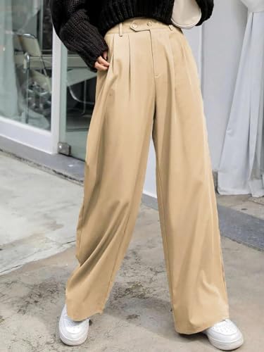 KOTTY Women's White Cotton Blend Trousers Cream - Image 3