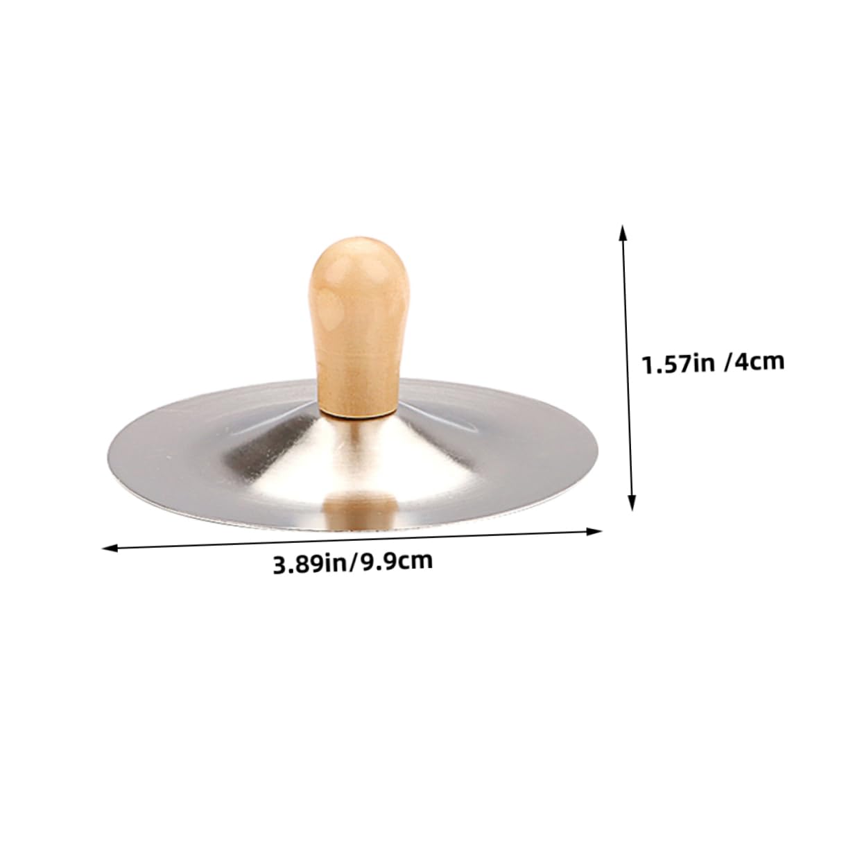 Yardwe Dance Hand Cymbals for Boys and Girls Metal Finger Cymbals with Wooden Handles