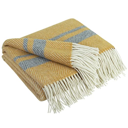 LYHome Merino Decke - Kuscheldecke Tagesdecke Sofa Wolldecke,...