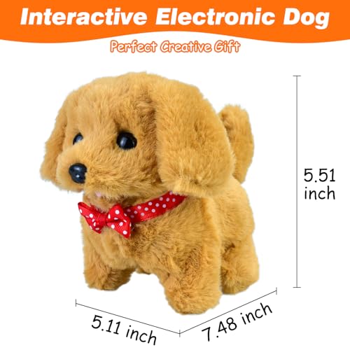 lectronic Pet, Toy Dog with Walking, Barking,Realistischer hund spielzeug kinder, Hund mit Leine der Läuft und Bellt, Haustier PlüSchtier, Hund Spielzeug Kinder laufenderhund spielzeug für kinder