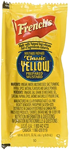 Concession Essentials French's Classic Yellow Mustard 7 Gram Portion Packet. Pack of 100 Count image 4