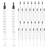 50PCS 1ml 1cc Syringes Without Needles for liquid,Plastic Small Syringes,Oral Syringe for Measuring Liquids,Feeding Pets,Oil or Glue Applicator