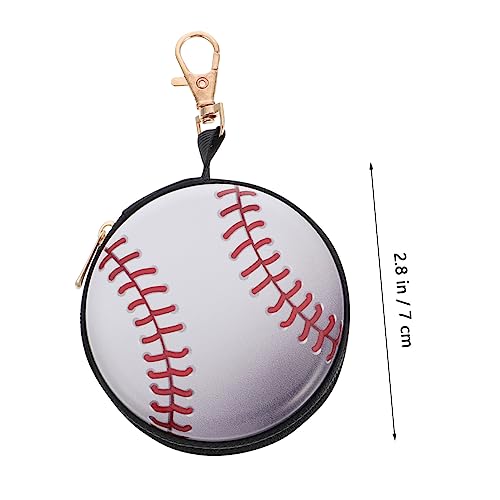 NOLITOY 2pcs Cartoon Baseball Coin Purse Small Zipper Wallet for Compact Change Pouch with Smooth Buckle Travel Friendly Classmates2
