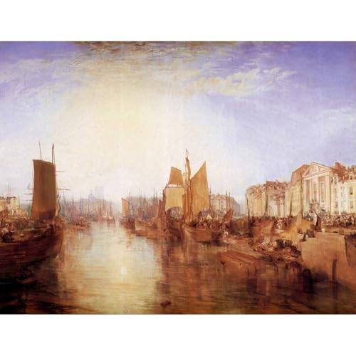 Toile Turner Port de Dieppe ARTICULOZY grand format deco salon et bureau moderne