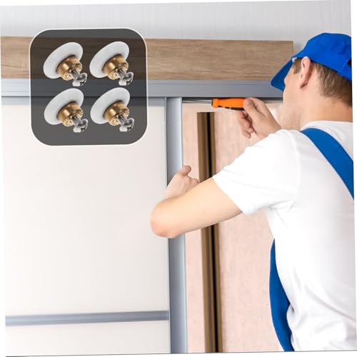 Gatuida poleas con rodamientos para puertas correderas baño 4 unidades 8