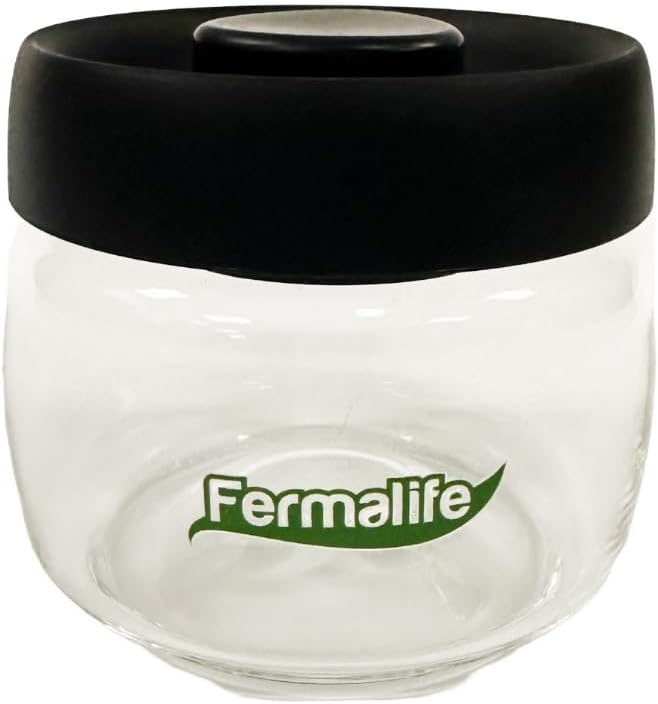 Food Storage Jar Containers, Borosilicate Glass Vacuum Seal Lids, Airtight Food Pantry Seal, Flour, Cereal, Pasta, Grains, Oats Canister | Size: 13.5oz, 27oz, 41oz (13.5oz - BLACK)