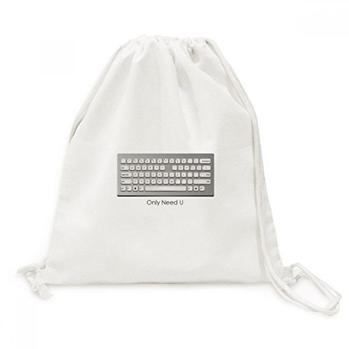Sac à dos à cordon en toile voyage et loisirs style de clavier pour développeur