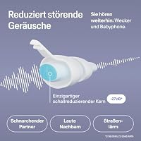 Alpine SleepDeep Ohrstöpsel zum Schlafen – Seitenschläfer & Schnarchen – ultraweiche geräuschreduzierende Ohrstöpsel – 27 dB SNR – hypoallergen, siliconfrei - Größe S – Ansicht 4