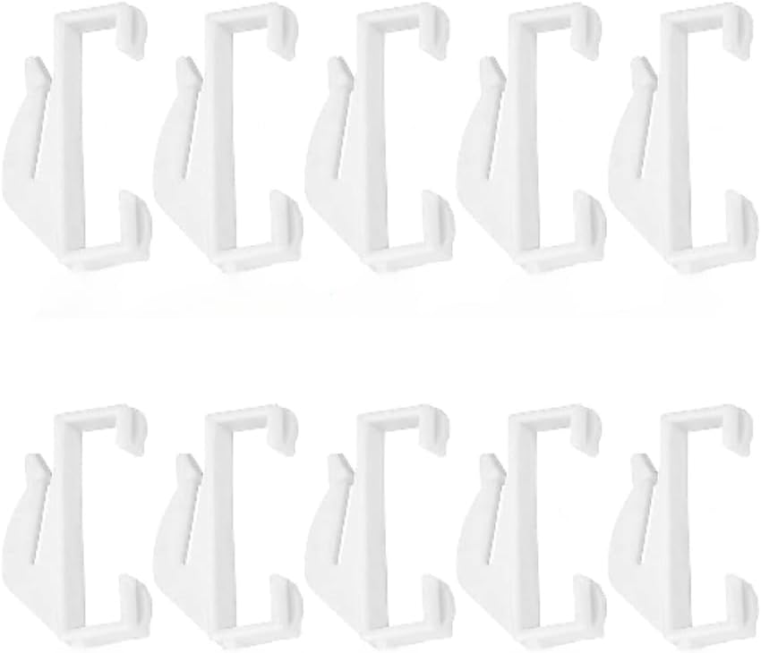 40 Curtain Track Glider Hooks with Sturdy Grip Fit Integra Decorail Rail Clip On Easily
