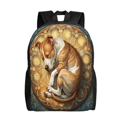 Comfort Fit Unisex Sleeping Dog Ornament Backpack Durable for Daily Commute & Travel Adventures 16 Inch