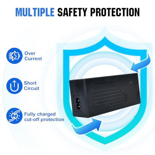 DCHOUSE 12V 6Ah LiFePO4 Batterie mit 4A Batterie Ladegeräte, BMS-Schutz für Wohnmobile, Solarpanel, Camping