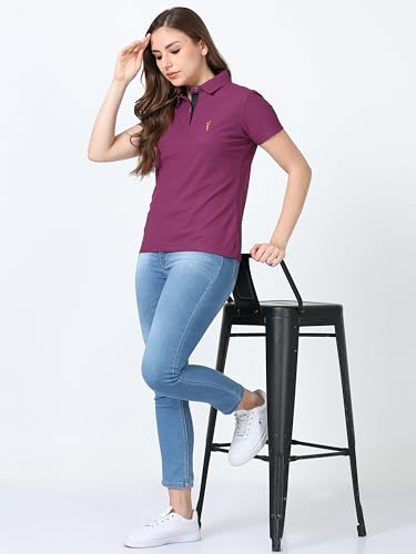 Image of STELLERS Women's Premium Polo T-Shirt, Regular Fit | Odour Resistant | Wrinkle Free | Quick Dry | Stretchable | Lightweight | Breathable | Sustainable | Anti-Static | Feather Touch Feel
