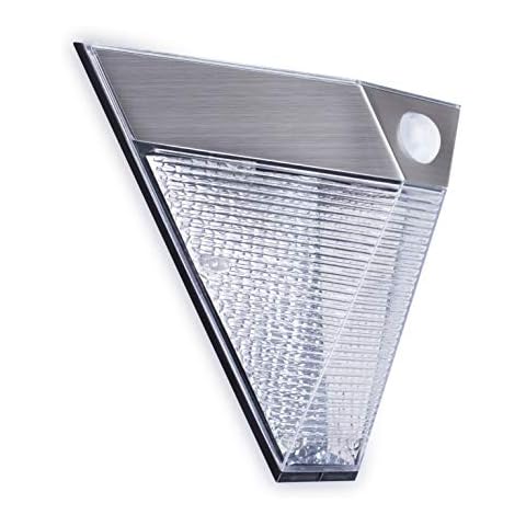 Smartwares 10.045.86 Pir-Triangle Wall Lamp, Silver Cover