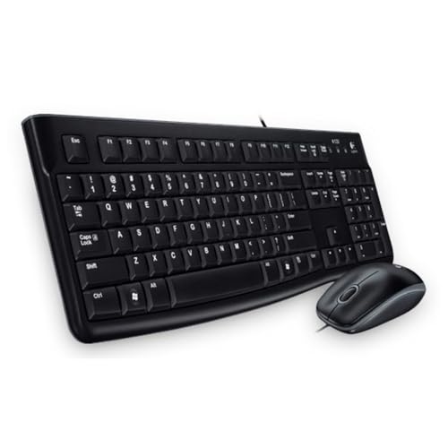 Logitech MK120 con cable, teclado y ratón HEB QWERTY con diseño resistente a salpicaduras 6