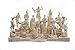 Set 12 Olympian Gods of Mount Olympus Pantheon Gold Tone Alabaster Statues 6.7