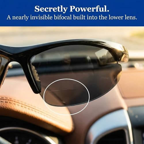 Image of In Style Eyes Blazin Maui Polarized Wrap Bifocal Sunglasses - UV400 Nearly Invisible Line Sport Readers for Men & Women