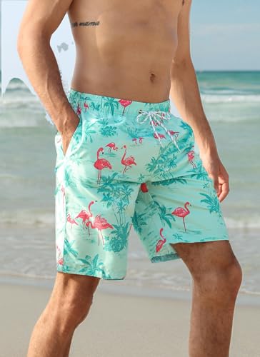 Image of APTRO Men's Long Swim Trunks with Mesh Lining Beach Bathing Suits Board Shorts Swimwear with Pockets and No Mesh