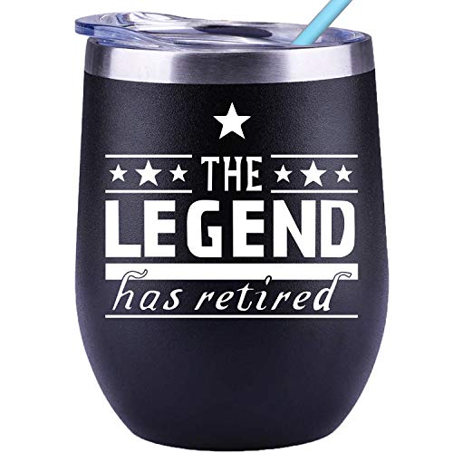 Retirement Gifts for Men, Retired Mugs for Coworkers Dad Teachers Denist Funny Gift Gag Idea Wine Glass