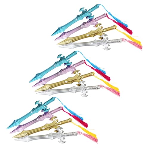 HOLIDYOYO 12個 かわいい文房具流蘇吊り下げ付きジェルペン 軽量で滑らかな書き心地 学生用おしゃれノベルティペン