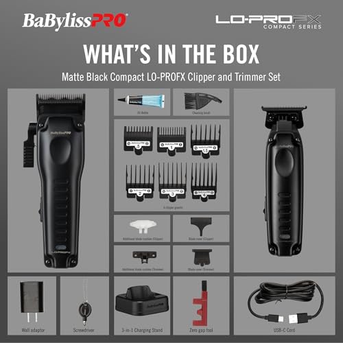 Image of BaBylissPRO High-Performance Compact LO-PROFX Trimmers for Men