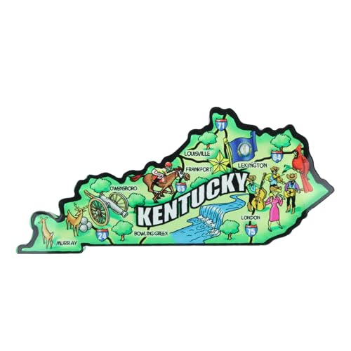 Imán decorativo acrílico Kentucky State 4.25 x 2 in