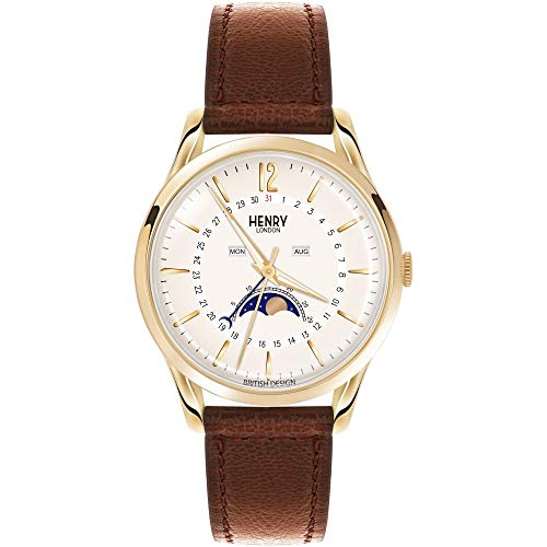 Henry London Unisex Westminster Watch With Moonphase And Tan Leather Strap Hl39-Ls-0148 #TOP5