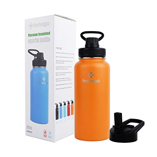honogo Hydro Bottle Termo Deportivo Térmico 32 oz Acero Inoxidable Doble Pared Naranja miniatura 7