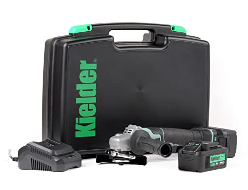 Kielder KWT-013-02 Amoladora angular inalámbrica sin escobillas de 18 V, 2 x 5.0 Ah Li-ion TYPE18 batería Cover