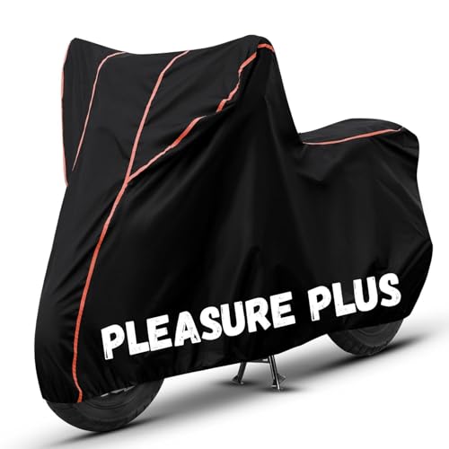 Image of Bike Cover for Pleasure Plus 100% Waterproof, Dustproof & Scratch Resistant| Fully Bottom Elastic UV Resistant Heavy Duty Body Cover | All Weather Outdoor Use