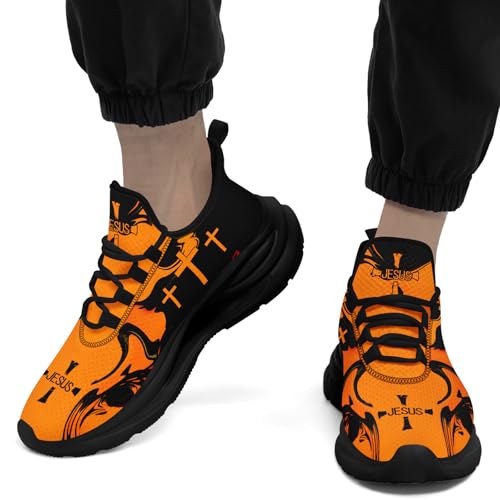 Christian Running Shoes for Men Women, Lightweight Athletic Sneakers Tennis Walking Shoes Gym Workouts Trainers4