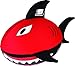 Produktbild Sunflex Neopren Jumping Animal Ball SHARK | weich und leicht für den Strand und das Wasser | speziell für Kinder sehr gut zum Werfen und Fangen | springt auf der Wasseroberfläche | extrem robust